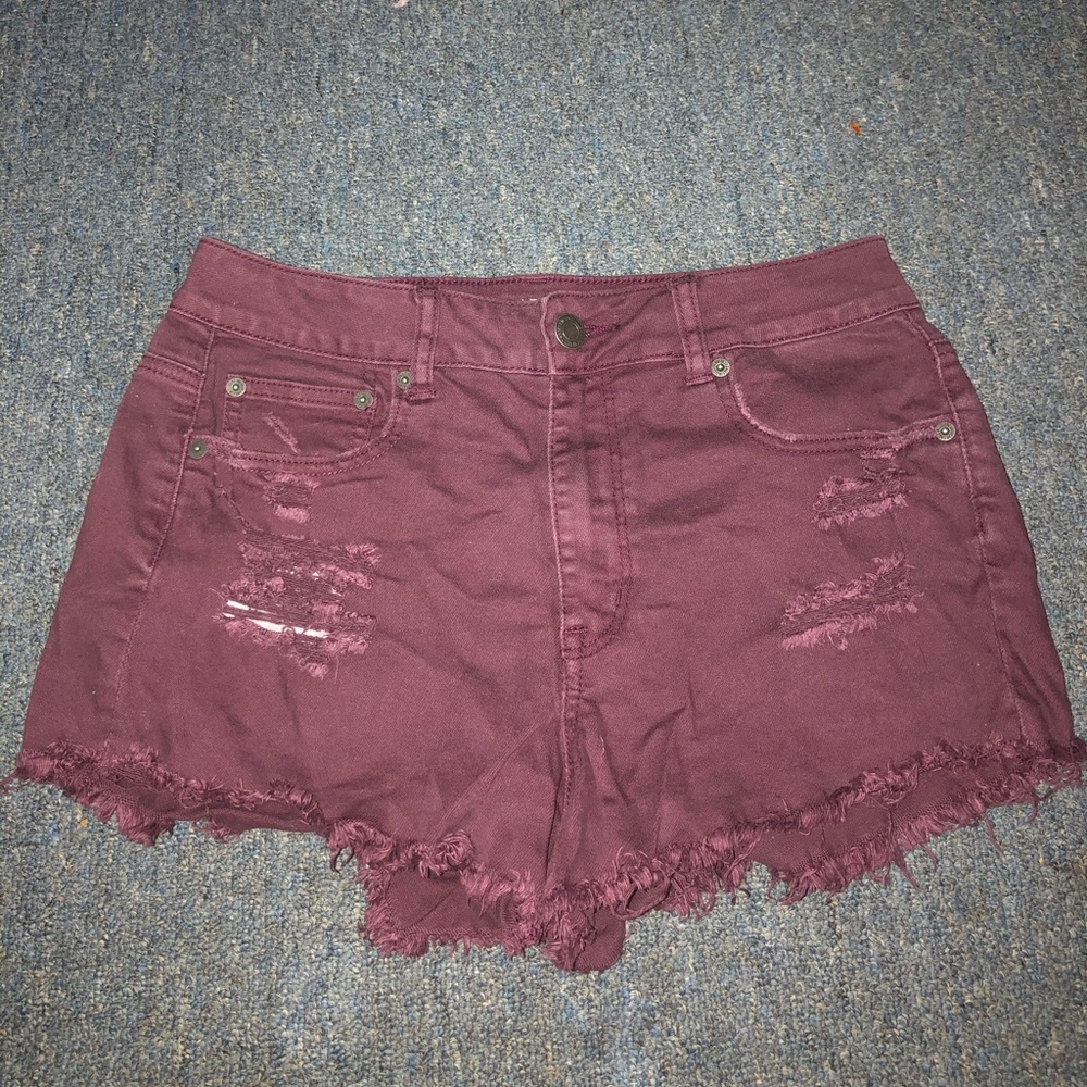 American Eagle Shorts Burgundy